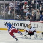 Anne Burrell Instagram - What a regular season finish!!!!!!! On to the playoffs!!! Let’s GOOOOOOOOOOOOOOO MY @nyrangers !!!! @thegarden @wtfeldman #ilovewhatido #luckygirl