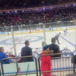 Anne Burrell Instagram - At @nyrangers with my boobah @chefanneburrell at @thegarden #nyc #sports #thebest #hockey #nyrangers #chef #foodie #lovelanguage