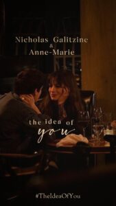 Anne Hathaway Instagram - Swooooooooon @nicholasgalitzine, @annemarie and #TheIdeaOfYou lyric video 💜✨🪩🌙 watch the full video on my TikTok!