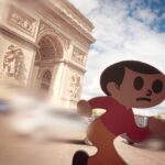 Anne Watanabe Instagram - TOBITA in front of the Arc de Triomphe Traffic safety. #とびた君と一緒