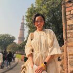 Anne Watanabe Instagram - インド🇮🇳デリーでは世界遺産を巡りました✨ I toured the World Heritage Sites of India. #フマユーン廟 #クトゥブミナール