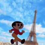 Anne Watanabe Instagram - TOBITA with Eiffel Tower Allez, allez ! TOBITA！！！ #とびた君と一緒