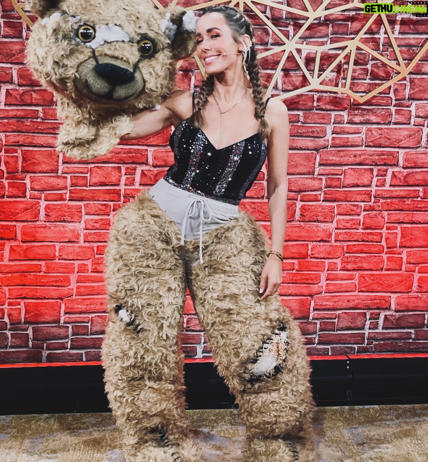 Annemarie Carpendale Instagram - ..the weekend! …als ich in der liveShow erfahren hab, dass mein Teddy zum Babylöwen wurde… ✨🐻⚡️🦁✨🥺 #themaskedsinger #aprilwetter 👙 #ontour #pro7aftershow #anniehow #annieway #hiandbye