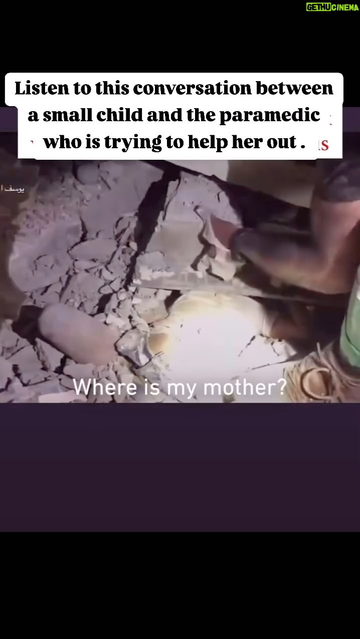 Annie Lennox - 24.5K Likes - Dear Friends,
This is the reason why we must keep calling for ceasefire.
This precious little girl calling for her mother is just one of the thousands of young children being pulled from underneath concrete rubble.
224 days of constant hell.
This kind of world is unfit for purpose.
#ceasefire #crimesagainsthumanity
#genocide