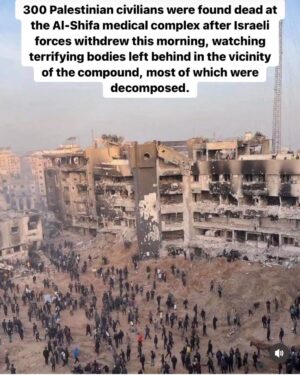 Annie Lennox Instagram - Dear Friends,
NO WORDS LEFT TO DESCRIBE 
The scenes of abject destruction of  Al-Shifa hospital are beyond description.
I could try to use words like .. Sub-human, Depraved, Appalling, Catastrophic, Sadistic, Inhumane, Barbaric, Brutal, Horrific.. but they absolutely do not suffice. 
And then we have Starvation,, Displacement, Bombardment,, Dehydration, Terror, Trauma, Infection, Torture, Abuse, Carnage and  Suffering beyond measure…
Each adjective describes aspects of what is actually taking place in Gaza.
Yet world leaders not only are SILENT.. but COMPLICIT in all this atrocity.
Now Al - Jazeera is being banned by Netanyahu. The one news outlet to report on what is really happening on the ground. 
THIS SEVENTH LEVEL OF HELL MUST STOP!!!! 
WE MUST CONTINUE CALLING FOR THE END TO THIS OBSCENE GENOCIDE!!!!! 
#ceasefire 
#stopthegenocide