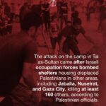 Annie Lennox Instagram – 🚨 ISRAEL IS BURNING PEOPLE ALIVE IN RAFAH – TAKE ACTION NOW 🚨 

Israeli occupation forces have conducted one of their most brutal and devastating massacres in Gaza, bombing a tent camp housing displaced people in a designated ‘safe zone’ in Rafah, killing over 45 Palestinians. The attack ripped victims to shreds, including the complete decapitation of a child, and caused widespread fires that burned people alive in their tents, according to witnesses and videos posted online.

Four days prior to this massacre, occupation forces told Palestinians to move to an area it calls “block 2371,” designated a “safe area.” This served as the target location for the massacre, after deliberately encouraging desperate Palestinians to seek refuge there.

“We were sitting in tents, and suddenly the camp was bombed. I lost five people from my family, all of whom were completely burned, among them pregnant women. Every time they told us that this area was safe until we were bombed. We left the area east of Rafah to the west of the city, thinking there was safety, but now there is no safe place in Gaza. There are massacres everywhere,” said Majed al-Attar, a displaced person from Beit Lahiya.

An American-made 2,000-pound bomb was used to commit this massacre, with the help of the United Kingdom, which was flying a British Airforce Shadow R1 Spy Plane over Gaza at the time.

There should be no questions about which counties are not only complicit in this genoc/de, but active participants in arming and aiding Israel in committing these massacres.

👉 EMAIL YOUR ELECTED OFFICIAL NOW! USE THE FREE TEMPLATE IN @humantiproject’s bio or visit HumantiProject.org 👈

———-

Correction: 
– Slide 7: ICJ not ICC