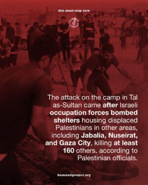 Annie Lennox Instagram - 🚨 ISRAEL IS BURNING PEOPLE ALIVE IN RAFAH - TAKE ACTION NOW 🚨 

Israeli occupation forces have conducted one of their most brutal and devastating massacres in Gaza, bombing a tent camp housing displaced people in a designated ‘safe zone’ in Rafah, killing over 45 Palestinians. The attack ripped victims to shreds, including the complete decapitation of a child, and caused widespread fires that burned people alive in their tents, according to witnesses and videos posted online.

Four days prior to this massacre, occupation forces told Palestinians to move to an area it calls “block 2371,” designated a “safe area.” This served as the target location for the massacre, after deliberately encouraging desperate Palestinians to seek refuge there.

“We were sitting in tents, and suddenly the camp was bombed. I lost five people from my family, all of whom were completely burned, among them pregnant women. Every time they told us that this area was safe until we were bombed. We left the area east of Rafah to the west of the city, thinking there was safety, but now there is no safe place in Gaza. There are massacres everywhere,” said Majed al-Attar, a displaced person from Beit Lahiya.

An American-made 2,000-pound bomb was used to commit this massacre, with the help of the United Kingdom, which was flying a British Airforce Shadow R1 Spy Plane over Gaza at the time.

There should be no questions about which counties are not only complicit in this genoc/de, but active participants in arming and aiding Israel in committing these massacres.

👉 EMAIL YOUR ELECTED OFFICIAL NOW! USE THE FREE TEMPLATE IN @humantiproject’s bio or visit HumantiProject.org 👈

———-

Correction: 
- Slide 7: ICJ not ICC