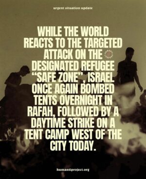 Annie Lennox Instagram - Dear Friends,
In the relentless bombardment of Gaza, now Rafah..is being ‘fully destroyed’! They meant what they said. 
This horrendous genocide and ethnic cleansing is evident for the whole world to see. Innocent children, women and men are the ones who suffer most… 
No such thing as as ‘collateral damage’! 
It should NEVER have come to these barbaric killing fields. 
#ceasefire 
#stopthegenocide @humantiproject