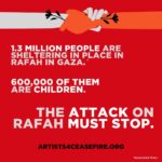 Annie Lennox Instagram - The Israeli military’s attack on Rafah puts 1.3 million Palestinians taking refuge — including 600,000 children—in catastrophic danger. We need a permanent ceasefire NOW— not a pause or temporary ceasefire. There is nothing that justifies the killing of children — in Gaza, or anywhere, ever. The world’s leaders must act NOW to save lives and move us towards a future rooted in freedom, justice, dignity, and peace for all people. The genocide must stop. #AllEyesOnRafah #genocide #PermanentCeasefireNow #Artists4Ceasefire