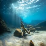 Apinya Sakuljaroensuk Instagram - Daydream in Blue 🦄 @apinnya So lucky to have dived with Saipan and in such a place... These Phi Phi spots are an underwater light studio. 😍 . . . . . #isotta_underwater_housings #deepbluecoast​#oceancommunity #sandfworld #divingpassport #freediving #freediver #cave #kohphiphi #thailand #underwater #thailandluxe