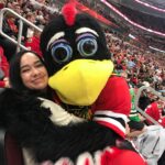 April Jeanette Mendez Instagram - I came to the game for the snacks but left with a new best friend. @nhlblackhawks