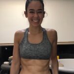 April Jeanette Mendez Instagram - The face of delirious glee after surviving my first real workout in over a month. Had to take a fitness break because my energy levels were low during a really long depressive cycle. It’s a totally normal, manageable part of my mental health experience, but I’m still learning to adjust to it. Depression makes it hard to find motivation, but the irony is exercise helps me recover and feel better. So I have to balance taking a restorative break with getting back into the gym for invigorating adrenaline and healing endorphins. If you’re feeling down, don’t rush yourself or beat yourself up. Just know when you’re ready, exercise can actually be a source of energy and comfort. AND muscle memory is legit cuz my abs were like “hiya buddy we’re still here, take your time girl” and I was like “thank you for your patience and resilience through all the comfort carbs lemme take a pic real quick” and then we high-fived but I really just smacked myself in the stomach.