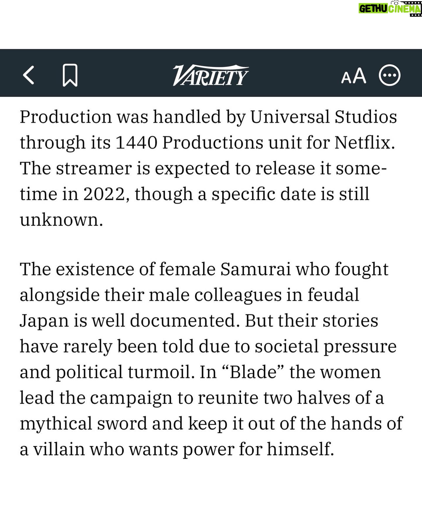 April Jeanette Mendez Instagram - We wrote a movie! And these superheroes just wrapped production! Thank you Universal1440, Tim Kwok, and @ronyuan for bringing @aimeegarcia4realz and me on board. Cannot wait to see the magic this amazing cast and crew brought to life! #bladeofthe47ronin #netflix2022
