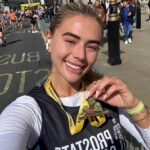 Arabella Chi Instagram - Still buzzing off todays energy , the support and the atmosphere of the crowd while running the @londonlandmarkshalf is a feeling I will never forget 🏃🏼‍♀️. At times it was hard but I was just thinking of everyone that has donated and exceeded my target helping me raise £2500 to the amazing @prostatecanceruk charity ✨