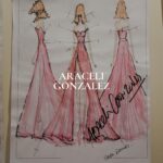 Araceli González Instagram – Araceli González por Atelier Pucheta eligió a la firma para destacarse en un gran vestido de corte evasé con corsetería clásica de cortes geométricos que define su figura y contrasta con un color un pleno colorado en Memori totalmente percalinado y forrado en seda con una falda más de 6 metros de arrastre aportando total dramatismo.