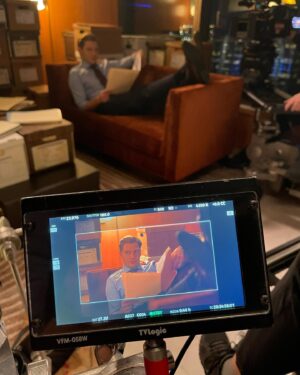 Arden Cho Instagram - Photo dump from set. ⁣
⁣
1. Right before our shower scene.. fun fact: Rebecca our amazing camera operator (MVP) was in the shower with us, in a raincoat 😂⁣
⁣
2. Des hanging from water tower with no fear. ⁣
⁣
3. Dom, smart for choosing the best comfy position to look through files 😏 ⁣
⁣
4. Matthew always in character, don’t yell at me boss 😆⁣
⁣
5. Two of us might be sleeping between takes… 🙈⁣
⁣
6. Must fan the Queen, keep her cool before her close up.⁣
⁣
7. Foes on screen, friends in life ⁣
⁣
8. How we stay awake during late night shoots 🎶 ⁣
⁣
9. Again, no fun on set. ⁣
⁣
10. Honestly the star of the set is @chewy_cho. ⁣
⁣
I have so many random photos… should I do another #photodump? Go watch Partner Track & tweet #renewpartnertrack now! ❤️