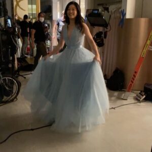 Arden Cho Instagram - Continuity checks, late nights filming #PartnerTrack, the infamous dress montage we barely got @julieannerobinsondirector I was READY 😘… thanks for sending me these @babycaro_lion not sure why I’m always doing 🤷🏻‍♀️ it’s all a blur… if you want us to do it again. Go tell the mothership @netflix to #RenewPartnerTrack