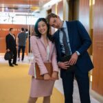 Arden Cho Instagram - We were crying in this photo before we were hugging. Watch #PartnerTrack on @netflix to find out why! So much love for my cast, thanks for always making me laugh & Kimi Ody for making Ingrid look good! We did it 👍🏼