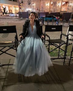 Arden Cho Instagram - Continuity checks, late nights filming #PartnerTrack, the infamous dress montage we barely got @julieannerobinsondirector I was READY 😘… thanks for sending me these @babycaro_lion not sure why I’m always doing 🤷🏻‍♀️ it’s all a blur… if you want us to do it again. Go tell the mothership @netflix to #RenewPartnerTrack