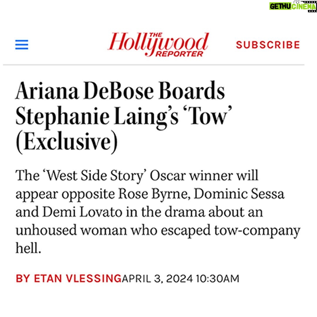Ariana DeBose Instagram - This one’s for my Cov family💙 I proudly sit on the International Board of @covenant_house, championing and advocating for homeless and sexually trafficked youth and I couldn’t be more proud to be on this ride with @stefflaing, @fullyrosebyrne, @ddlovato and this all around incredible team🙏🏾 to tell Amanda Ogle’s story that shines light on the unhoused population in this country.
