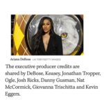 Ariana DeBose Instagram - This one’s for my Cov family💙 I proudly sit on the International Board of @covenant_house, championing and advocating for homeless and sexually trafficked youth and I couldn’t be more proud to be on this ride with @stefflaing, @fullyrosebyrne, @ddlovato and this all around incredible team🙏🏾 to tell Amanda Ogle’s story that shines light on the unhoused population in this country.