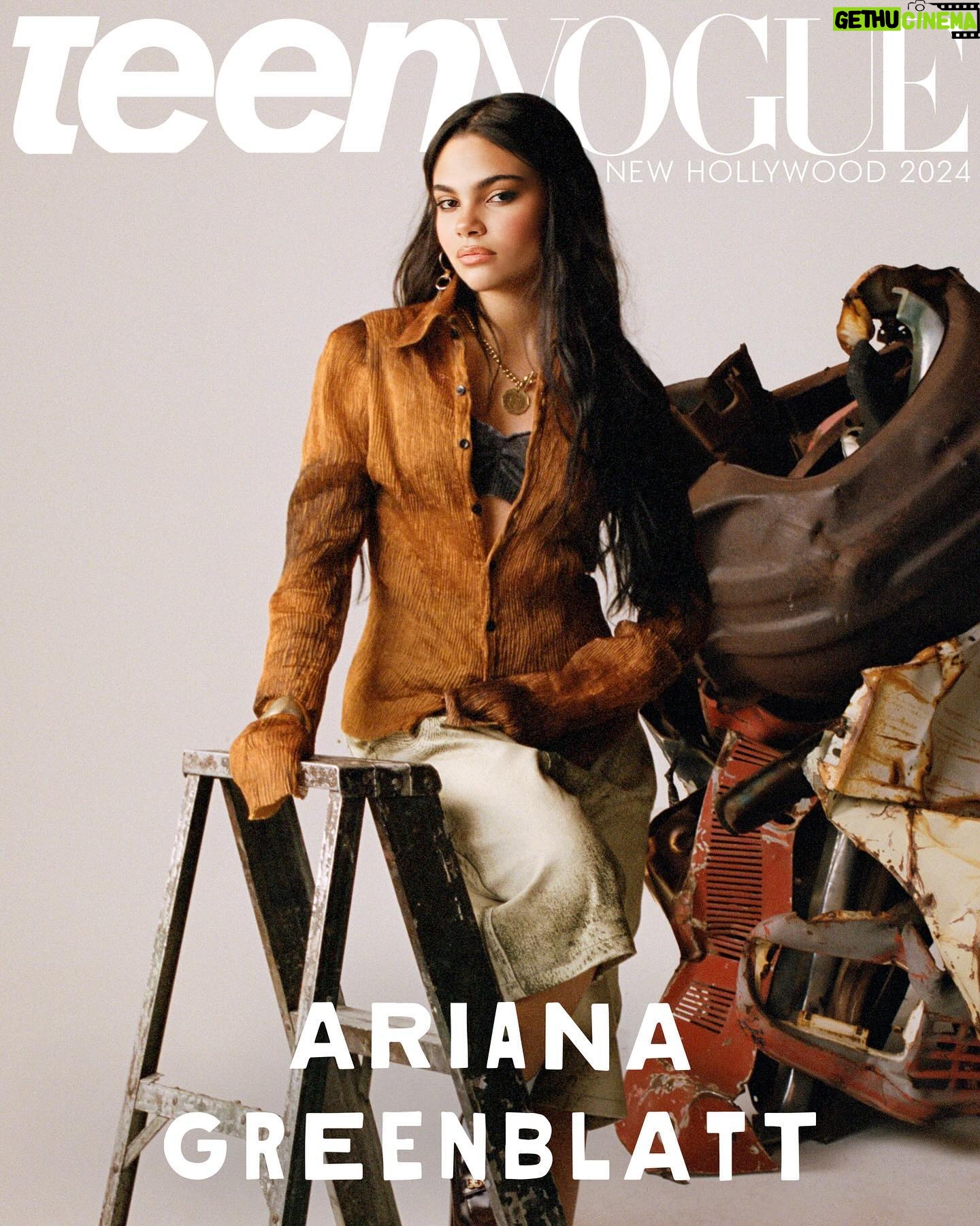 Ariana Greenblatt Instagram - thank you @teenvogue much loveš¤ @teenvogue Photographer - @josefinasantos Stylist - @ian__mcrae Hair Stylist - @hair_sulon Makeup Artist - @robrumseymua Manicurist - @rachel.messick Writer - @lanikaps EIC - @versharma Executive Editor - @danikwateng Art & Design Director - @emilyzirimis Senior Culture Editor - @claire_ifying Talent Director - @eugeneshevertalov