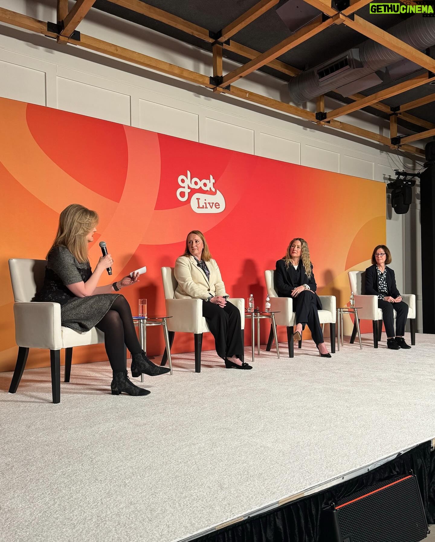 Arianna Huffington Instagram - Loved my conversation at @gogloat Live about how organizations can thrive through change with Laura Powell, Global Head of HR, Wealth and Personal Banking at @HSBC, Michele Chase, Chief People Officer at @Omnicom Public Relations Group, and Vicki Rawlinson, US CHRO at @Novartis. We also talked about the growing importance of upskilling and reskilling, and how essential resilience is in that process. And Michele talked about the idea of re-recruiting — giving employees the opportunity to both grow in their careers and grow as people. One of the highlights for me was the opportunity to play the personal Resets we created for Laura, Michele and Vicki. Reset is one of the most popular tools on our platform. It’s based on neuroscience that we’re able to course-correct from stress in as little as 60 seconds by focusing on conscious breathing, gratitude and joy triggers. And we can’t learn new skills, nurture our resilience, or navigate change when we’re stressed and depleted. Thrive’s library includes hundreds of 60-second Resets — on themes like breathing, mindfulness, gratitude and stretching — but you can also create your own personal Resets by bringing together the things that give you joy in your life. I particularly loved seeing Laura’s chicken peck around joyfully in her Reset, along with the cherished images of everyone’s families and 60 seconds of songs they love. The reaction in the room after each Reset played was incredible. And I loved how honest Laura was about how creating her Reset pushed her out of her comfort zone. “It made me so emotional,” she said. “It’s just amazing seeing it... I would really, really recommend them.” And we had fun in the green room sharing my favorite sweaters with @Thrive Global’s motto, “Onward, Upward, Inward.” #GloatLive