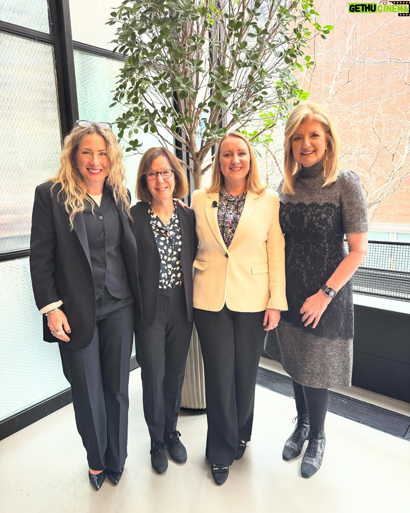 Arianna Huffington Instagram - Loved my conversation at @gogloat Live about how organizations can thrive through change with Laura Powell, Global Head of HR, Wealth and Personal Banking at @HSBC, Michele Chase, Chief People Officer at @Omnicom Public Relations Group, and Vicki Rawlinson, US CHRO at @Novartis. We also talked about the growing importance of upskilling and reskilling, and how essential resilience is in that process. And Michele talked about the idea of re-recruiting — giving employees the opportunity to both grow in their careers and grow as people. One of the highlights for me was the opportunity to play the personal Resets we created for Laura, Michele and Vicki. Reset is one of the most popular tools on our platform. It’s based on neuroscience that we’re able to course-correct from stress in as little as 60 seconds by focusing on conscious breathing, gratitude and joy triggers. And we can’t learn new skills, nurture our resilience, or navigate change when we’re stressed and depleted. Thrive’s library includes hundreds of 60-second Resets — on themes like breathing, mindfulness, gratitude and stretching — but you can also create your own personal Resets by bringing together the things that give you joy in your life. I particularly loved seeing Laura’s chicken peck around joyfully in her Reset, along with the cherished images of everyone’s families and 60 seconds of songs they love. The reaction in the room after each Reset played was incredible. And I loved how honest Laura was about how creating her Reset pushed her out of her comfort zone. “It made me so emotional,” she said. “It’s just amazing seeing it... I would really, really recommend them.” And we had fun in the green room sharing my favorite sweaters with @Thrive Global’s motto, “Onward, Upward, Inward.” #GloatLive