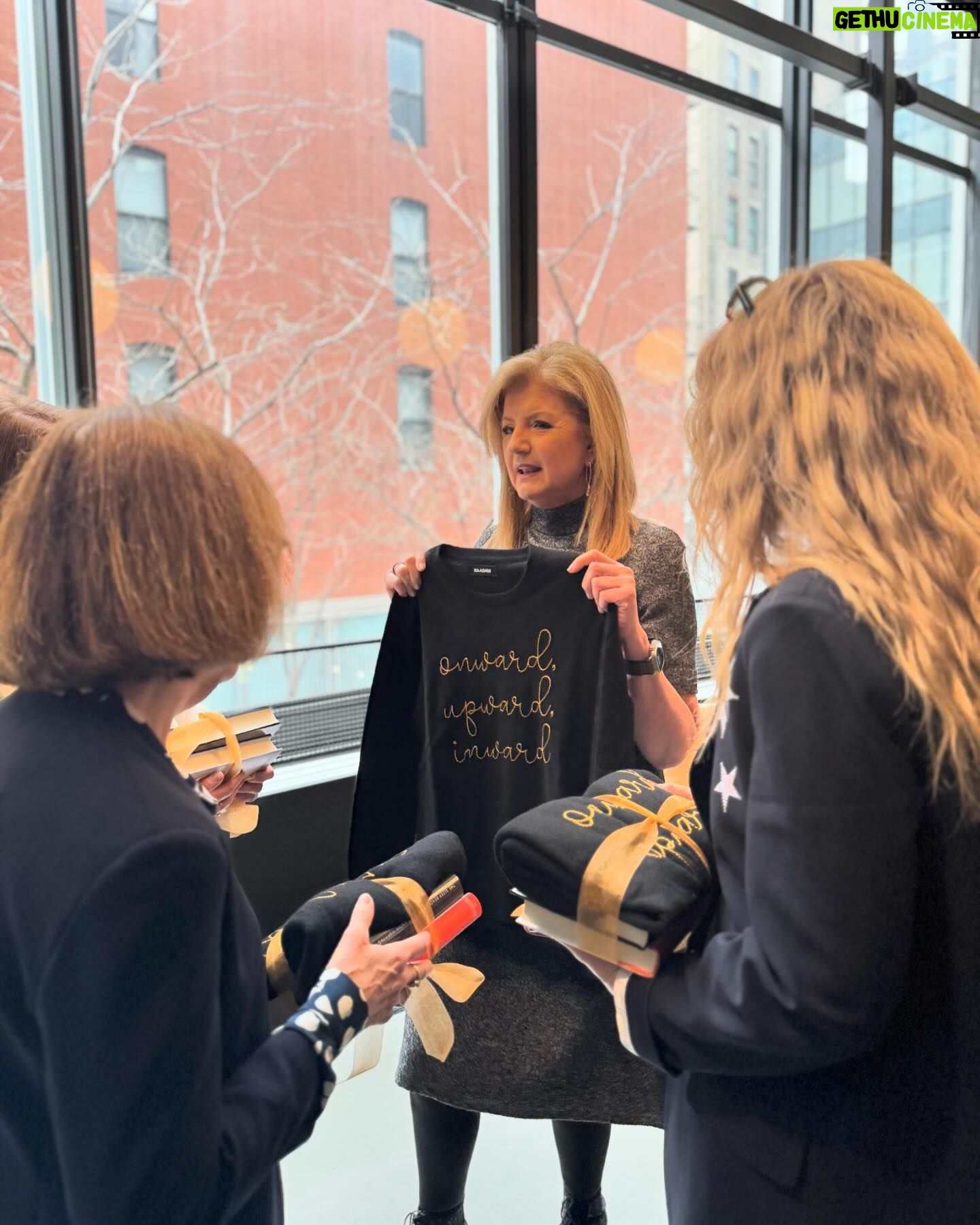 Arianna Huffington Instagram - Loved my conversation at @gogloat Live about how organizations can thrive through change with Laura Powell, Global Head of HR, Wealth and Personal Banking at @HSBC, Michele Chase, Chief People Officer at @Omnicom Public Relations Group, and Vicki Rawlinson, US CHRO at @Novartis. We also talked about the growing importance of upskilling and reskilling, and how essential resilience is in that process. And Michele talked about the idea of re-recruiting — giving employees the opportunity to both grow in their careers and grow as people. One of the highlights for me was the opportunity to play the personal Resets we created for Laura, Michele and Vicki. Reset is one of the most popular tools on our platform. It’s based on neuroscience that we’re able to course-correct from stress in as little as 60 seconds by focusing on conscious breathing, gratitude and joy triggers. And we can’t learn new skills, nurture our resilience, or navigate change when we’re stressed and depleted. Thrive’s library includes hundreds of 60-second Resets — on themes like breathing, mindfulness, gratitude and stretching — but you can also create your own personal Resets by bringing together the things that give you joy in your life. I particularly loved seeing Laura’s chicken peck around joyfully in her Reset, along with the cherished images of everyone’s families and 60 seconds of songs they love. The reaction in the room after each Reset played was incredible. And I loved how honest Laura was about how creating her Reset pushed her out of her comfort zone. “It made me so emotional,” she said. “It’s just amazing seeing it... I would really, really recommend them.” And we had fun in the green room sharing my favorite sweaters with @Thrive Global’s motto, “Onward, Upward, Inward.” #GloatLive