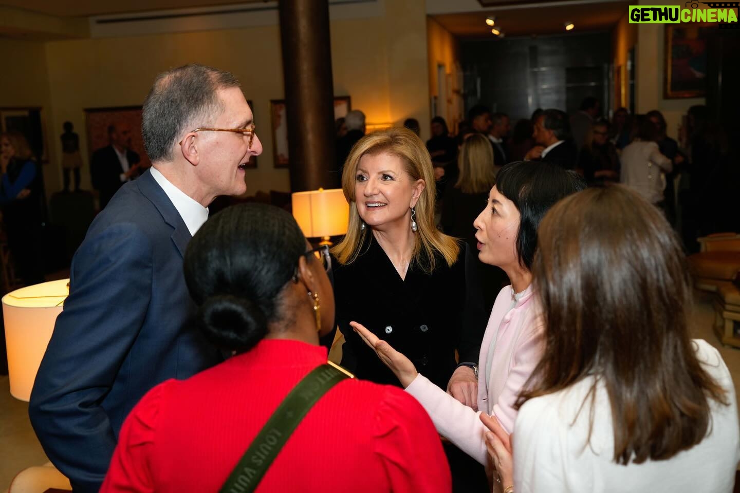 Arianna Huffington Instagram - Thank you to @deanbaccarelli and the brilliant environmental health faculty – Kari Nadeau, Joseph Allen, Gaurab Basu, and Caleb Dresser MD MPH – from the Harvard T.H. Chan School of Public Health, for joining me for an evening of inspiring conversation at my home in New York. What I love about the School, which came through so clearly during the evening, is their commitment not just to cutting-edge research but to translating that research into action that can make a real difference in people’s lives. Dr. Joe Allen, who’s the founder of the Healthy Buildings Program at @harvardchansph, spoke about how important to our health is indoor air quality and how deeply connected it is to outdoor air quality — something that’s never been more relevant when climate change, wildfires, and heat waves are impacting air quality around the world. So if your building has a HVAC filter, that’s a good thing. As Dr. Allen put it, “Buildings are critical to our health — your building manager may have more impact on your health outcomes than your doctor.” The spirit of the evening was summed up by Dr. Gaurab Basu: “Health is about seeing people’s humanity, about taking care of each other. In order for us to truly be successful in our work, you have to marry science with the human face of this work.” . . . #Health #Wellbeing #Science #Impact #ClimateChange #HarvardChan