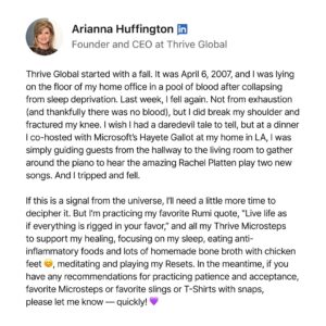 Arianna Huffington Instagram - 