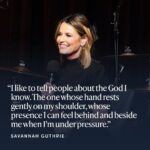 Arianna Huffington Instagram - Just finished reading @SavannahGuthrie’s beautiful new book, “Mostly What God Does: Reflections on Seeking and Finding His Love Everywhere,” and couldn’t wait to get copies for my daughters and everyone I love. So real and authentic… like having a conversation with her over a cup of coffee. It’s a series of essays about her own spiritual life and six core themes of faith: love, presence, grace, hope, gratitude, and purpose. As Savannah writes, “I have just this one life, and it is certainly not an example to hold up for others or a monument to great righteousness or faith. It’s just a life of a person who has felt the love of God and been saved by it, over and over and over again... I like to tell people about the God I know. The one whose hand rests gently on my shoulder, whose presence I can feel behind and beside me when I’m under pressure. The one whose persistent but kind nudging can prod me into perspective, whose forbearance and tenderness can coax me into change. The one who surprises and delights me with the imagination of his creation and the beautiful potential of his humanity. The one who melts me with unexpected favor and unmerited generosity. The one who holds me firmly and purposefully, when the weight of my disappointments and setbacks threatens to crush.”