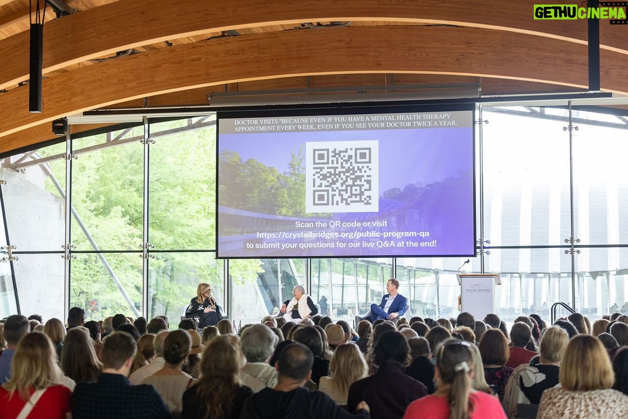 Arianna Huffington Instagram - I so loved my time in Bentonville and especially my conversation with Alice Walton to close the Crystal Bridges Wellness Festival, brilliantly moderated by Rod Bigelow. The topic was something we’re all passionate about: art, medicine, health and well-being. Alice’s vision for how we need to broaden our idea of healthcare is exemplified on the museum’s grounds where she is building the Heartland Whole Health Institute and the Alice L. Walton School of Medicine. Together, these institutions will have a transformative impact, and I can’t wait to return.