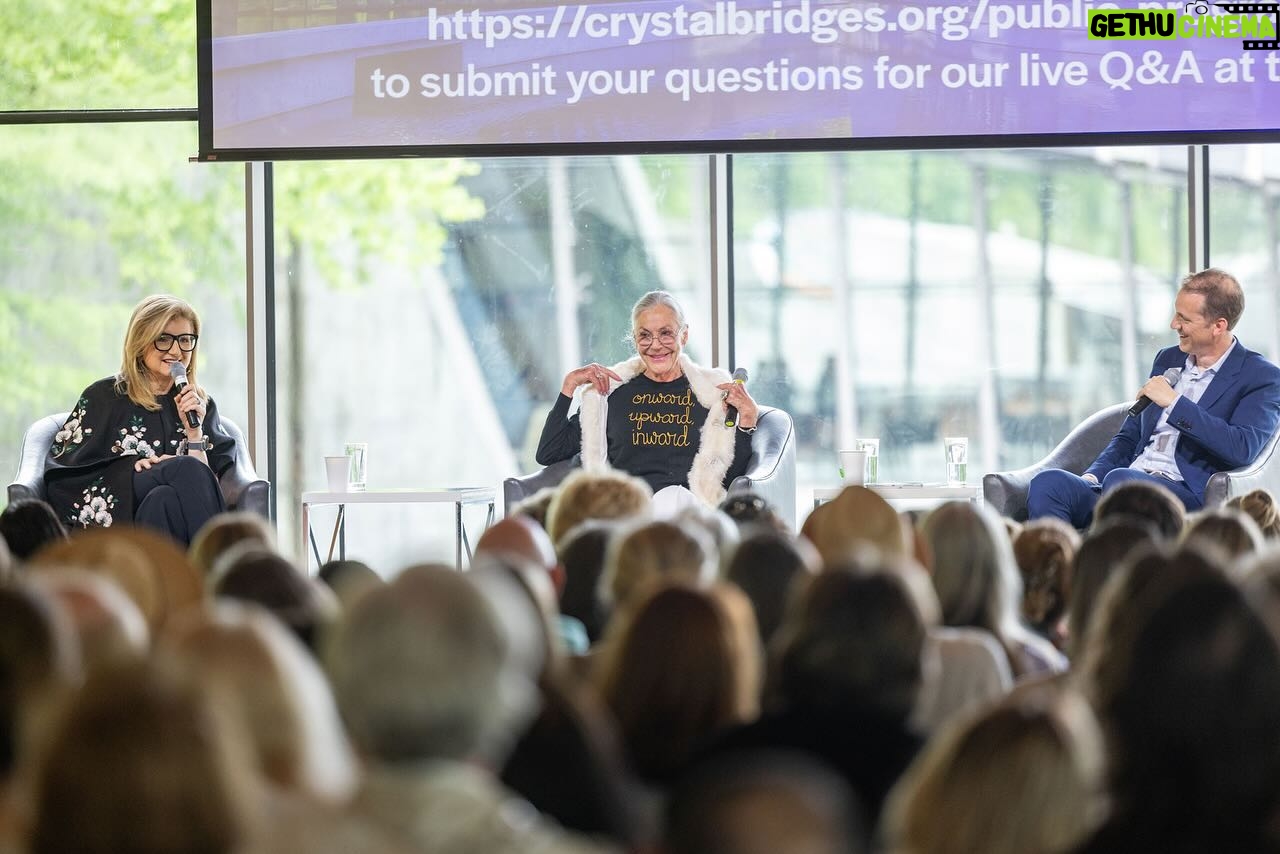 Arianna Huffington Instagram - I so loved my time in Bentonville and especially my conversation with Alice Walton to close the Crystal Bridges Wellness Festival, brilliantly moderated by Rod Bigelow. The topic was something we’re all passionate about: art, medicine, health and well-being. Alice’s vision for how we need to broaden our idea of healthcare is exemplified on the museum’s grounds where she is building the Heartland Whole Health Institute and the Alice L. Walton School of Medicine. Together, these institutions will have a transformative impact, and I can’t wait to return.