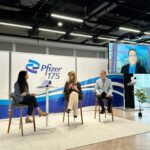 Arianna Huffington Instagram - It was great to speak at Pfizer HQ in Hudson Yards to mark Mental Health Awareness Month, with @pfizerinc Chief People Officer @PayalSahni, Chief Global Supply Officer Mike McDermott and Dr. Amit Sood, of Thrive’s Scientific Advisory Board and creator of the Resilient Option program and executive director of the Global Center for Resiliency and Well-being. Our conversation centered on the importance of belonging and inclusion, which is critical to our well-being and one of the reasons why connection is one of @Thrive Global’s core five behaviors — along with sleep, food, movement, and stress management. All of these are interconnected, and we need to prioritize them if we’re going to avoid burnout and drive a culture of belonging and inclusion. Many thanks to Vanessa McGowan and @yolandemmorris for bringing us all together and to Global Chief DEI Officer @ramcessj and Director of Occupational Health and Wellness Nicole Shaffer for the warm welcome. #PfizerProud