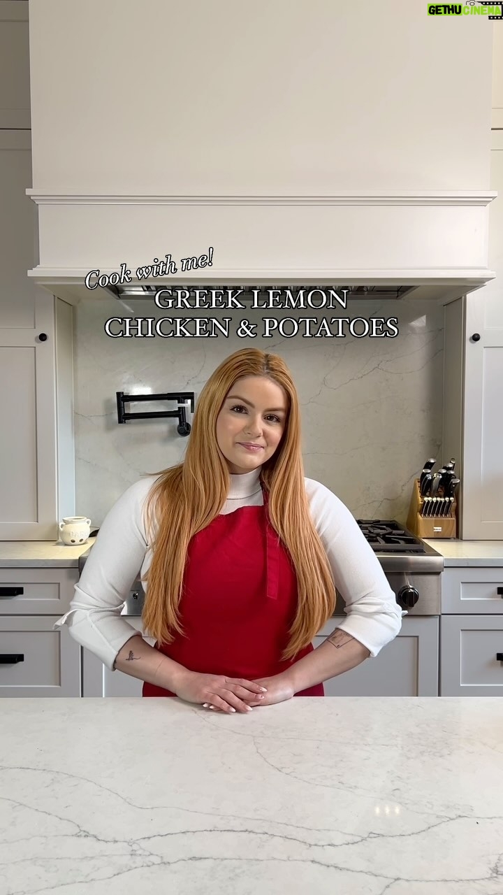 Ariel Winter Instagram - This Greek Lemon Chicken Potatoes recipe is one I crave OFTEN. It’s a really great weeknight dinner that you can prep ahead of time and just pop in the oven when you’re ready to make it! Chicken & Potatoes 1 package of skin on bone in chicken thighs (4) & drumsticks (4) 1 package of 2 boneless skinless chicken breasts (tenderized to create even breast sizes) (It is not necessary to do both, Luke and I just like both) Lemons— sliced 1/4-1/2in 12 Garlic Cloves— crushed 6 garlic cloves minced 2 large Russett potatoes (skinned and cut into thick wedges) 1/2 cup chicken broth Marinade for both potatoes & chicken— (taste as you go for exact amounts!) Olive oil Red wine vinegar Lemon Juice Dijon mustard Pepper Dill Honey Salt Oregano Crushed rosemary Parsley Roasted garlic powder Greek spices blend Lemon pepper Minced garlic cloves **Different methods of marinating & cooking for the different chicken types! **Marinate chicken in refrigerator for at least 30 minutes, but not longer than 2-3 hours. **Occasionally massage chicken & potatoes that are in ziplocks in fridge (THROUGH THE BAG, NOT IN) to redistribute marinade if it starts separating! **Heat oven to 425 for potatoes & 400 for chicken. If you need to place all in one oven, do 400, and add potatoes in first. The potatoes take an hour or more depending on the thickness of the slices, so add time on to that if all 3 are cooking in 1 oven. You want the potatoes so tender they almost break apart when you stick a fork in them! Cook chicken until internal temperature reaches 165. Time will vary depending on oven space! My potatoes were in the oven for about an hour and a half & my chicken thighs & breasts for about 40 mins. Continued in the comments!!