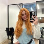 Ariel Winter Instagram - Spring hair refresh✨🧚🏻‍♀️🍓Thank you @hairbytabitha @timduenashair 🥹 #hairrefresh #redhair #hairextensions