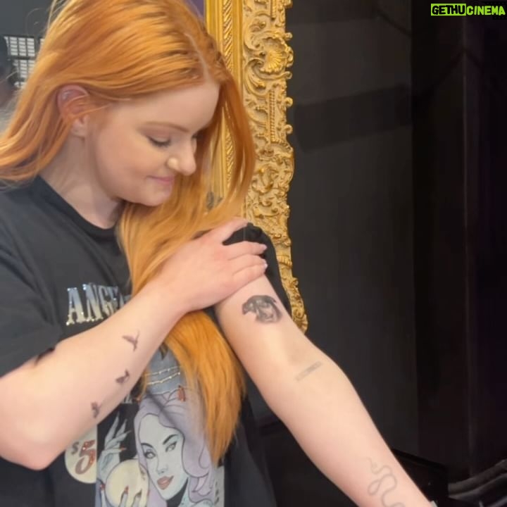 Ariel Winter Instagram - FYI Chloe is doing great so don’t worry! I know this caption is so long, but please read until the end if you have the time *second half continued in comments*❤️ Thank you for this beautiful, impromptu piece @sirinate.s You captured her perfectly. Pic 4 was the reference photo 🥹 This tattoo will forever be my favorite. Words will never be able to fully express how much, and what, this tattoo means to me but I will try❤️ August 27th, 2016 (pictures 5-10) was one of the best days of my life because I rescued my soul dog Chloe. Prior to contacting a GS rescue, I didn’t know much about the rescue world. I had only ever had one dog (I got Casper in 2014 when I was 16), and he was not a rescue. When I decided to get a second dog, I was introduced to rescue and immediately knew I wanted to learn more and get involved. After doing some research, I chose to rescue. Once I moved out into my own place, I contacted a GS rescue in downtown LA and connected with the most wonderful woman, Maria Wagner @wag_tales (she runs @smileytailsrescue now), who let me know they had just brought in a stray female that she thought I may be interested in. I told her I wanted to come and meet her right away. When I got there, it didn’t take long to know I was taking her home. When I looked into her eyes, I knew it was meant to be. I knew she was my best friend, and one of the deepest connections I’d ever have. She is my whole heart. I don’t know where I would be without Chloe, and even the smallest thought of one day doing life without her breaks me to my core. The day I rescued her she began to heal my broken inner child without me even realizing it. Chloe ignited my passion for rescue and showed me my purpose🤍