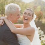 Arielle Vandenberg Instagram - One year of marriage to my absolute bestie and love of my life. Happy Anny ANJA!! I love rippin’ life with you @mattcutshall 😍🥹🫶🏻 📸: @christinamcneill