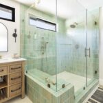 Arielle Vandenberg Instagram - Ooo La La @janaroach and I designed this bathroom together and it turned out sooooo 🔥 I needed to show it off! And @riadtile you are the prettiest thing I’ve ever seen! 😮‍💨