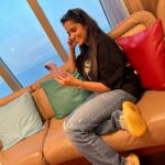 Asees Kaur Instagram - All work & no play makes Jack a dull boy !!!! Mandatory fun with fam on the cruise 🚢…… AseesKaur, family, fun, trip
