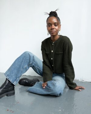 Ashleigh Murray Instagram - Grateful to be alive, for inspirations, and those who let me be vulnerable, fallible, and creative. 
Thank you, @bymarshalarose 🤍🤍

Photographer: @bymarshalarose 
Wardrobe: @hm @madewell 
Hair & Makeup: me
