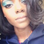 Ashleigh Murray Instagram - “Blue eyeshadow is back!” My shadow was blue in 2014 and my sister told me to wash my face.