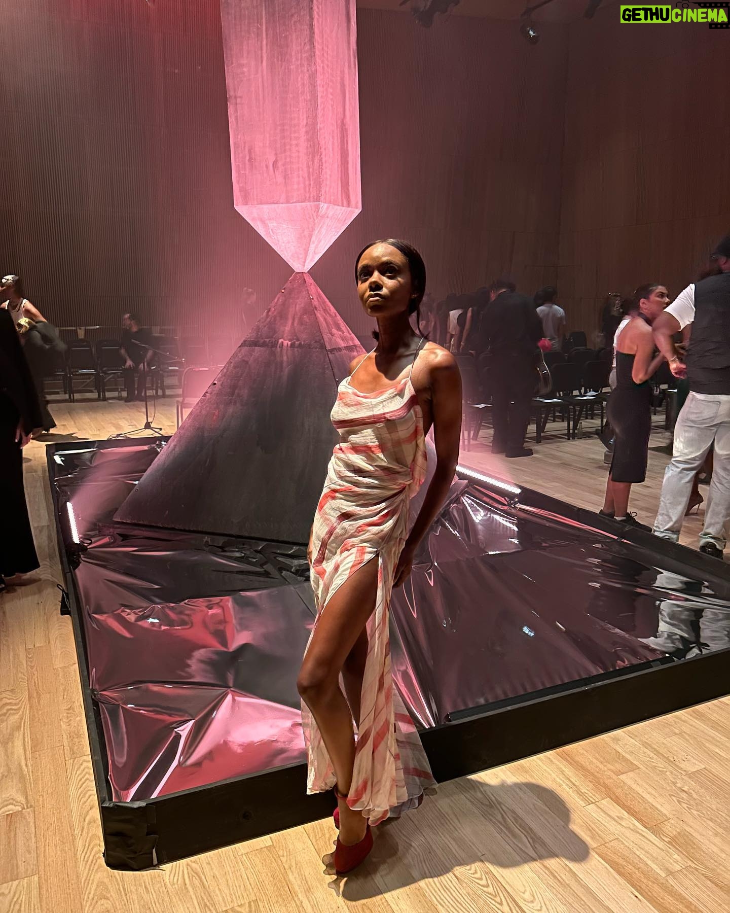Ashleigh Murray Instagram - Bold, delicate, beautiful What a show @bachmai 🩷❤️ makeup @killahcamz hair @cynthiaglam