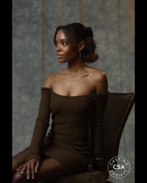 Ashleigh Murray Instagram - Right before I sat down, I combed my hair with a fork like Ariel intended in a pinch. Me, a sweet, Parisian tootsie roll and the regal @tracelysette. @csacasting