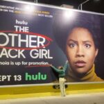 Ashleigh Murray Instagram - We were just strolling along at 10p and found a massive, massive wall with my face on it 😭 @theotherblackgirlhulu is still available to stream right now!