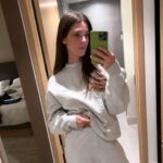 Ashley Greene Instagram - A compilation of selfies and a screen grab of a fun new project. 1. On set 2. Fun new project 🤫 peep the hair 3. Elevator love 4. ECCC look 5. My new sweats obsession