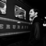 Ashley Johnson Instagram - @mraaronabrams waiting to cross the tracks.