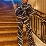 Ashley Park Instagram - polkadots gotta catch ‘em all 🐉 (ft. @balmain & mom’s maternity dress from the 90’s :)