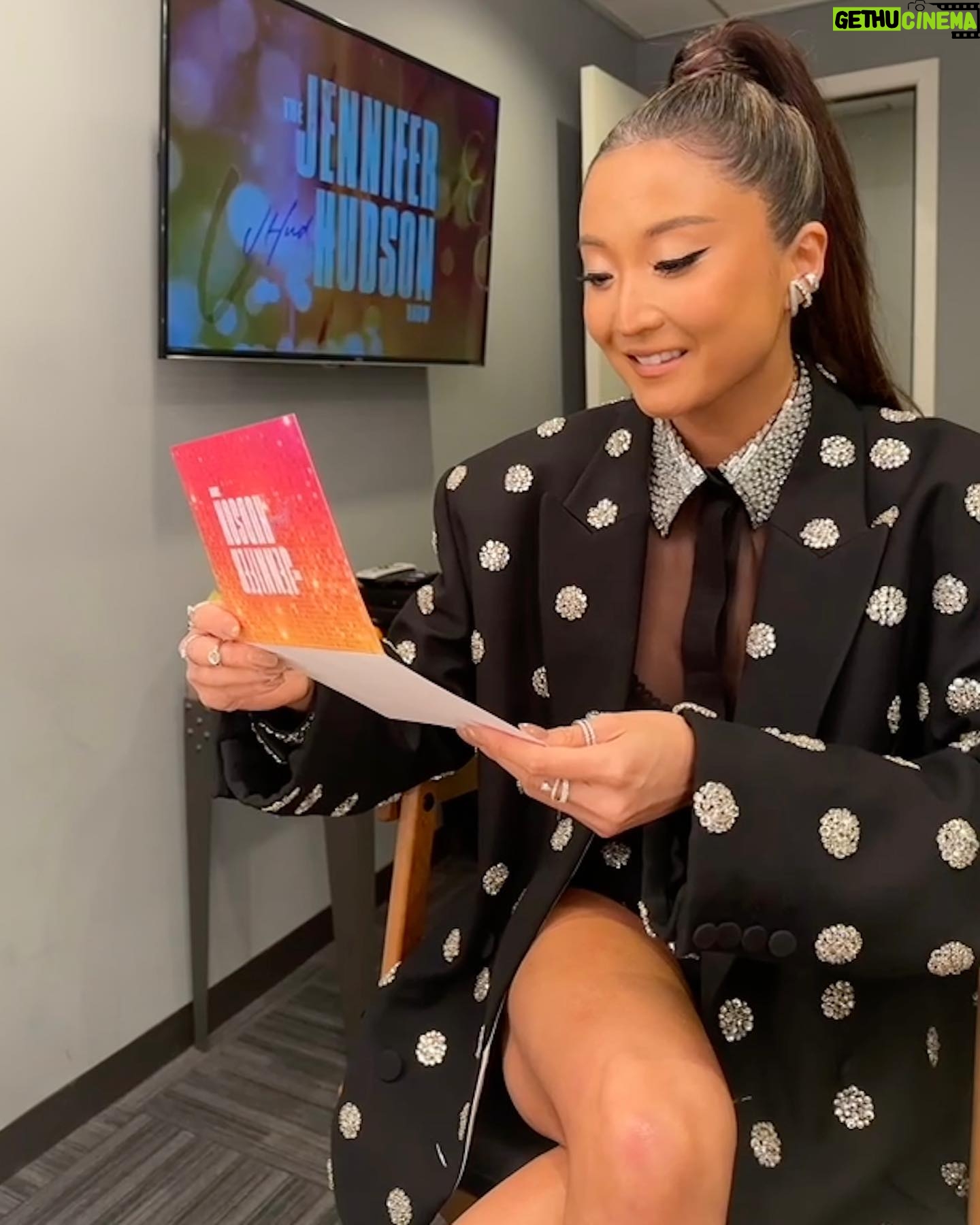 Ashley Park Instagram - ⚪️🖤spotted playing and panting at @jenniferhudsonshow with lovely @iamjhud talkin all the things :)